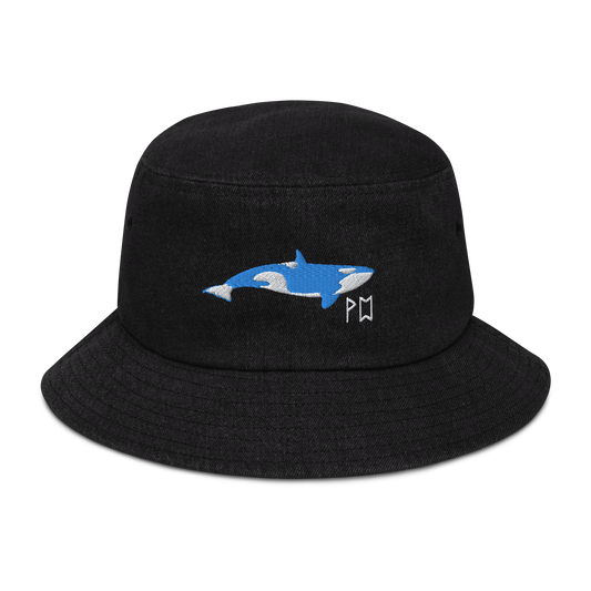 Killer Whale Denim bucket hat