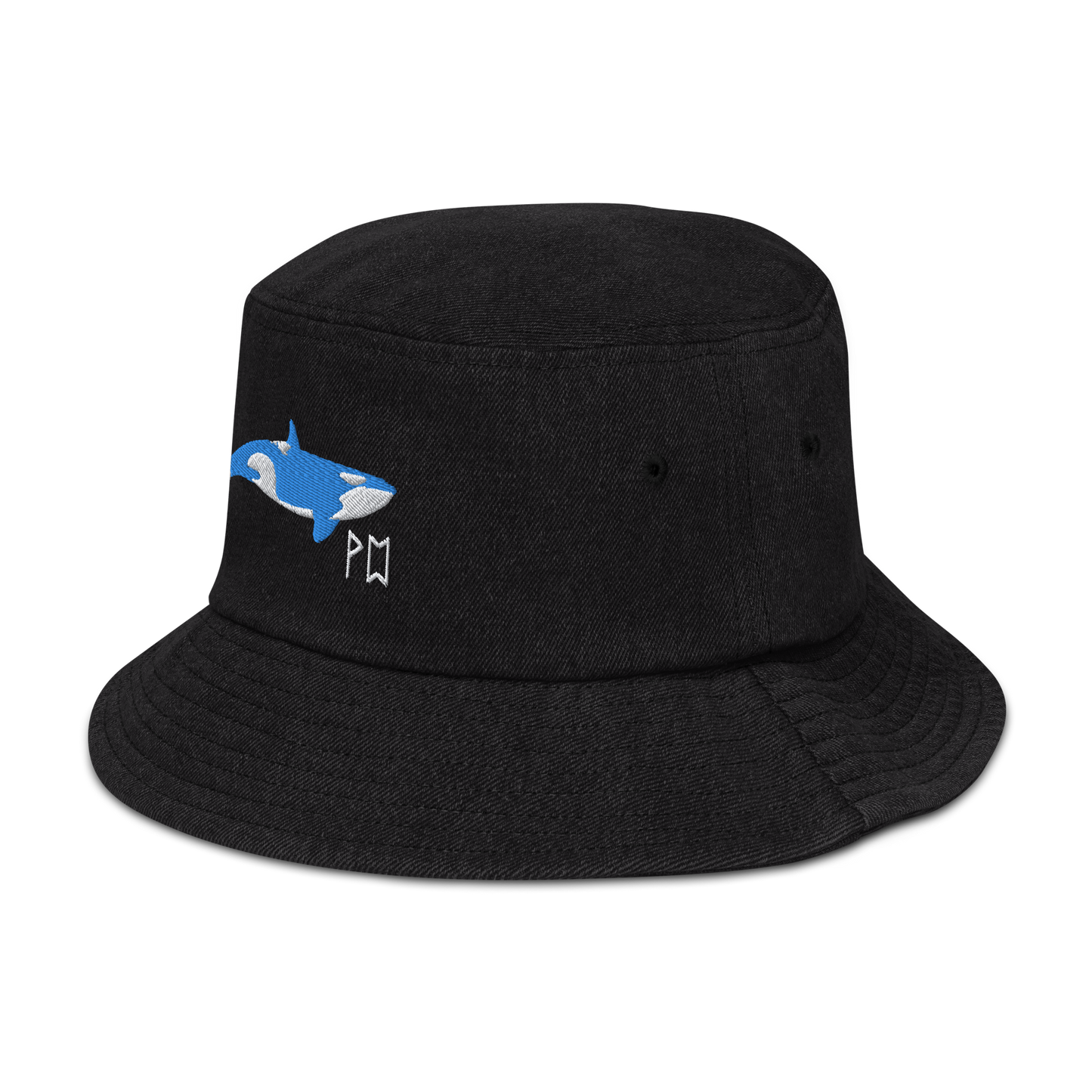 Killer Whale Denim bucket hat