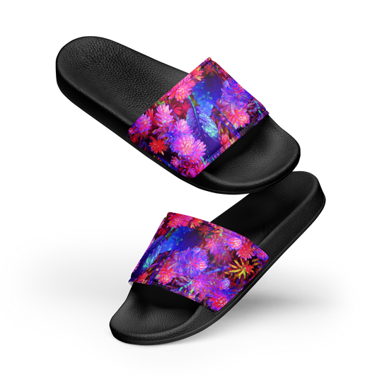 Neon Blooms Men’s Slides