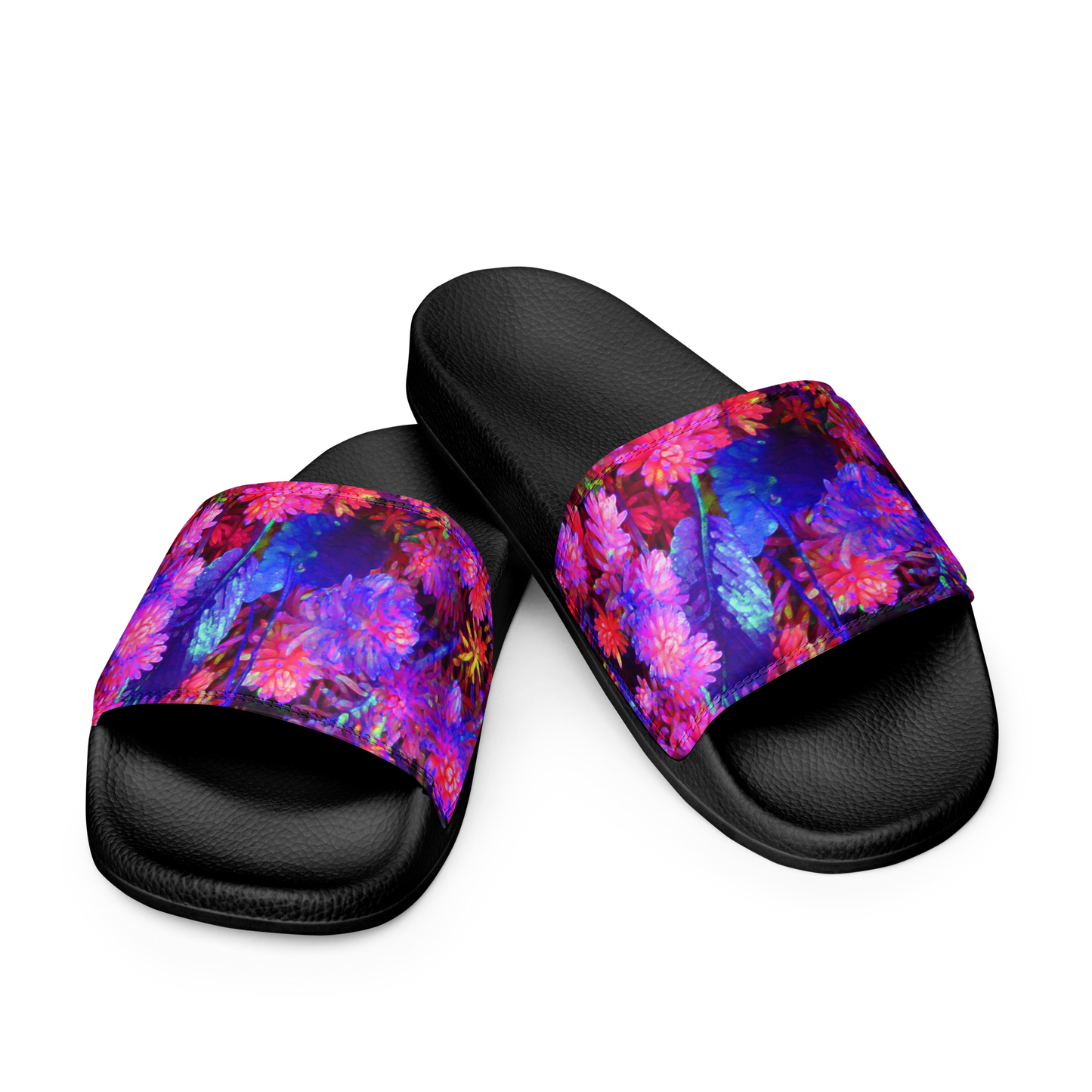 Neon Blooms Men’s Slides