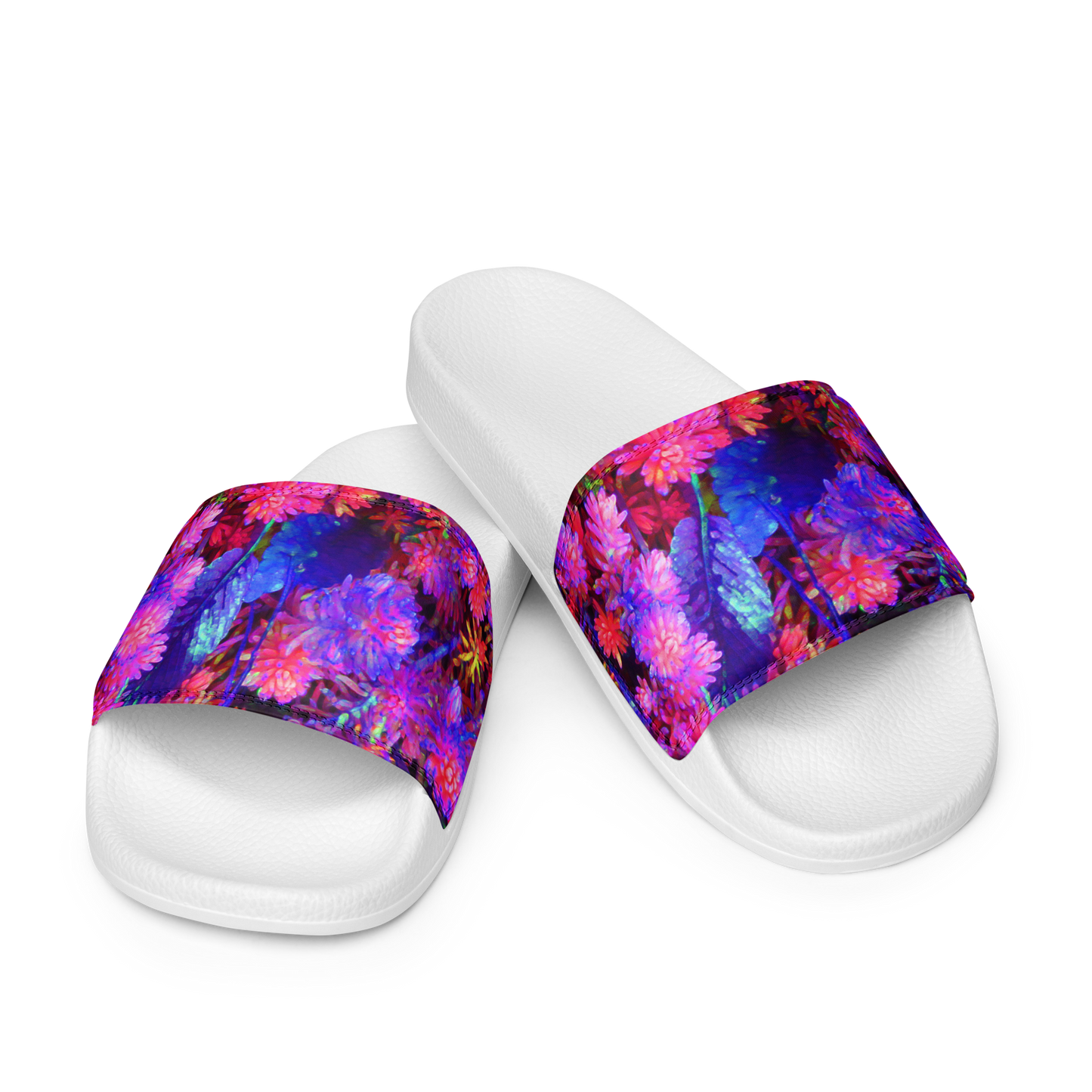 Neon Blooms Men’s Slides