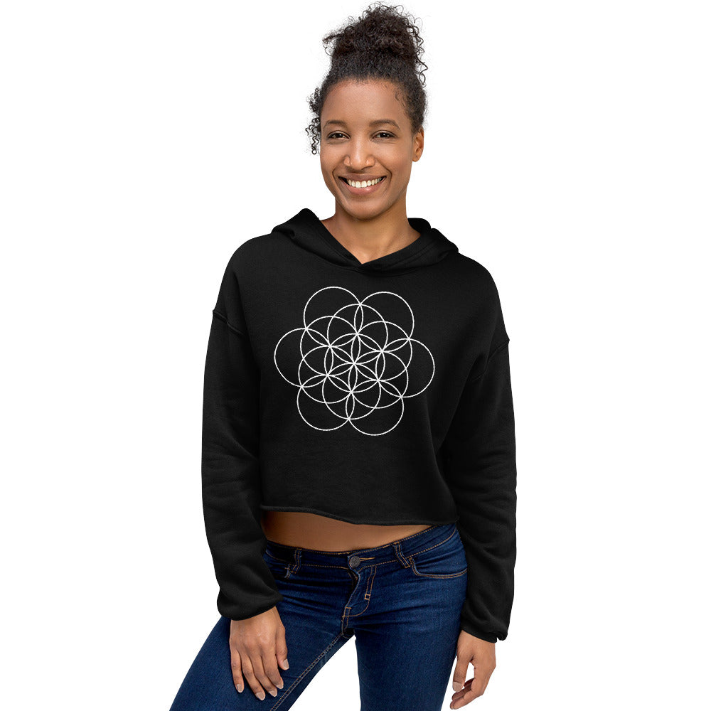 Flower of Life Crop Hoodie