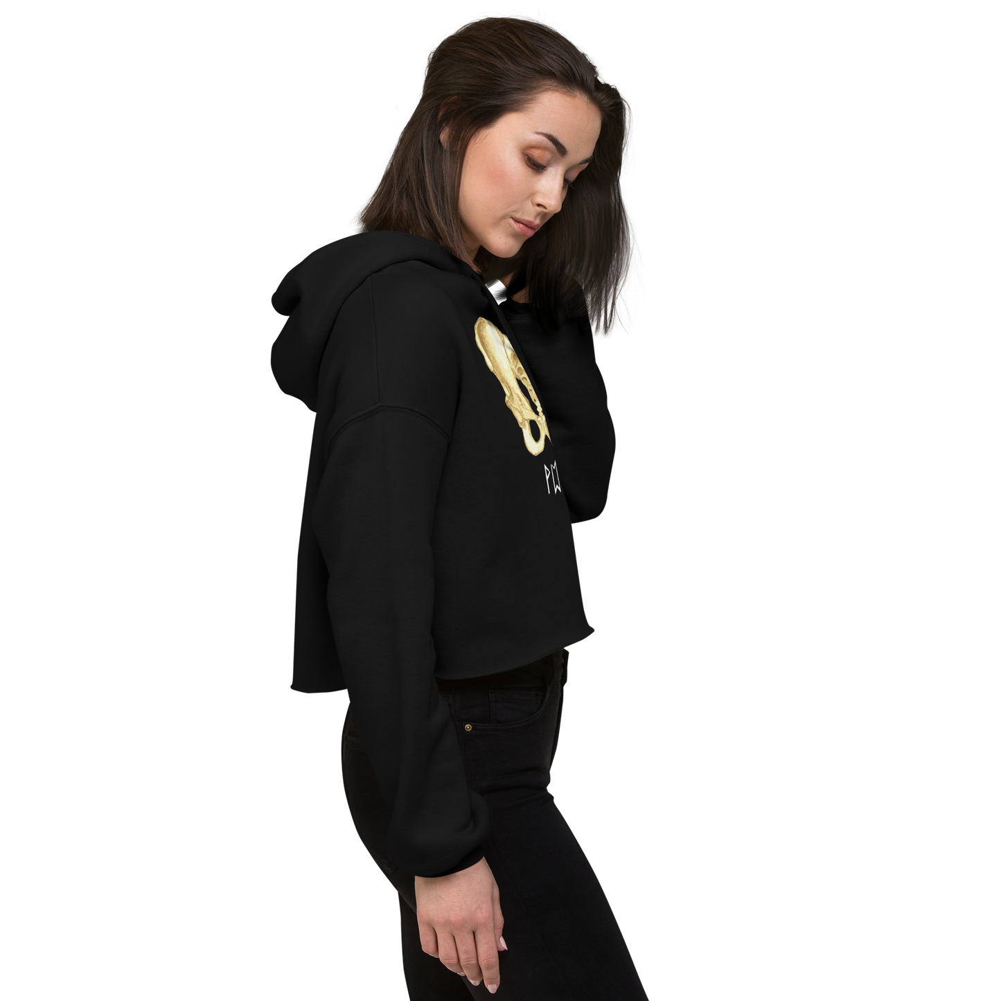 Bones Crop Hoodie