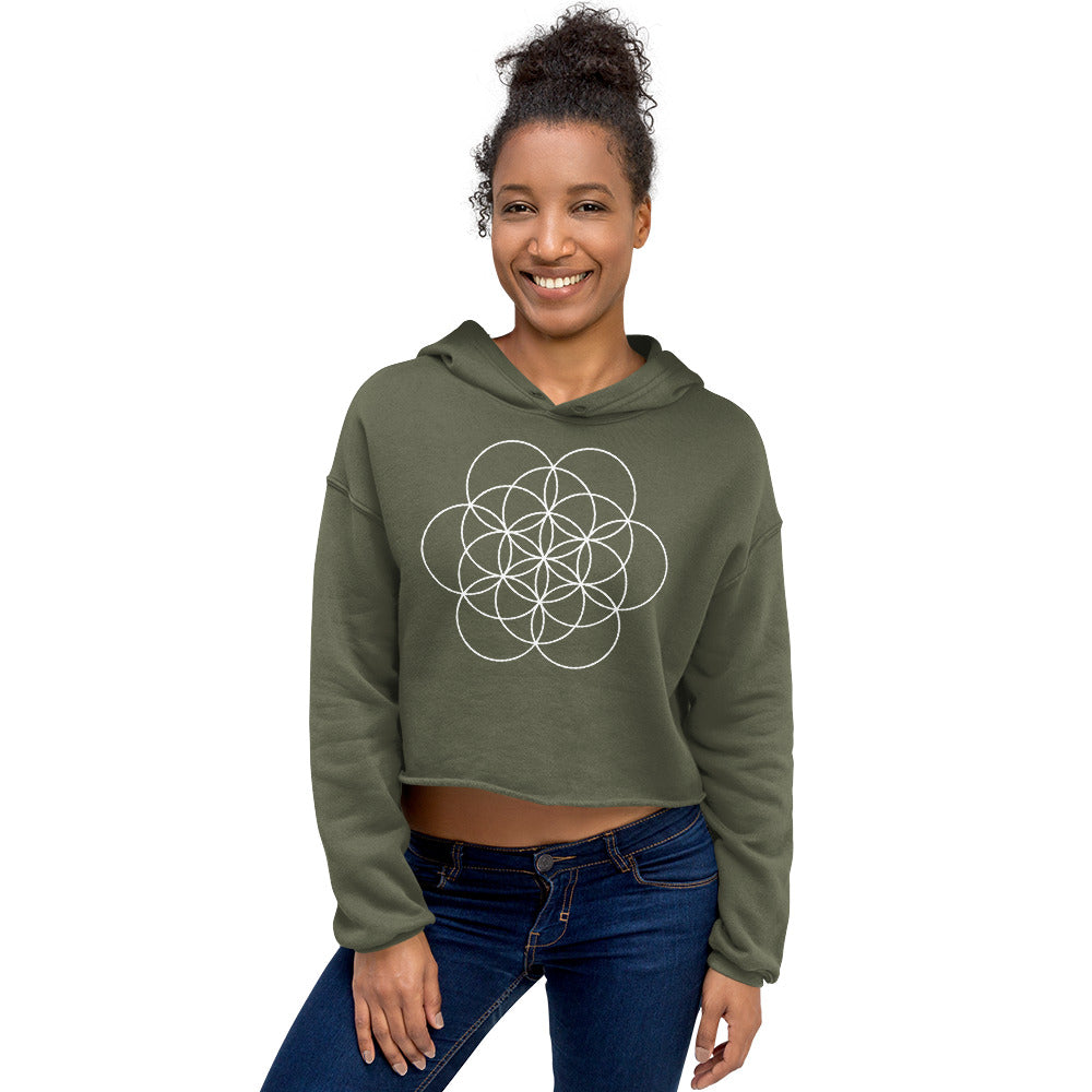 Flower of Life Crop Hoodie