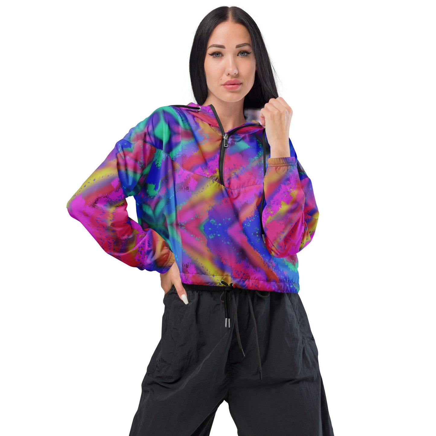 Paint Cropped Windbreaker