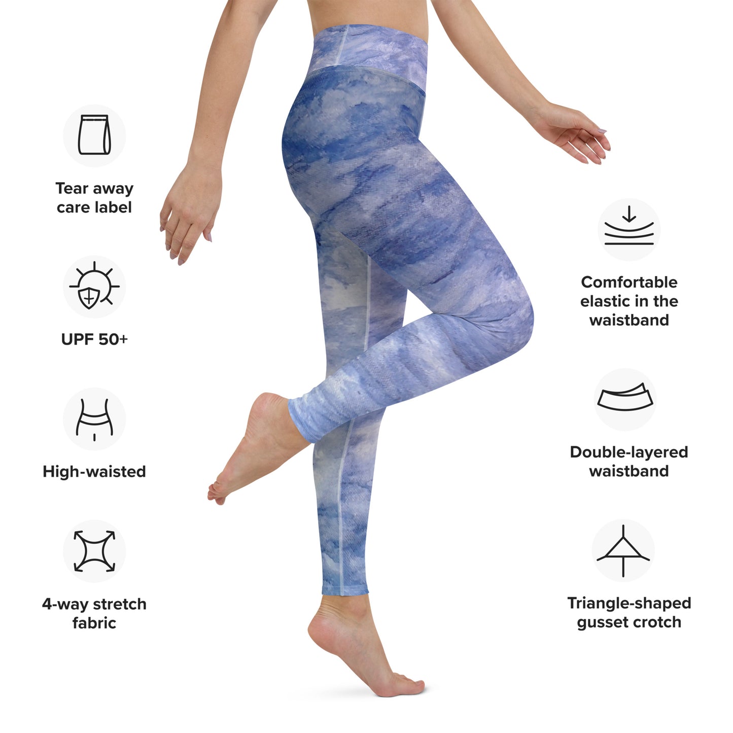 Watercolor Skies Yoga Leggings