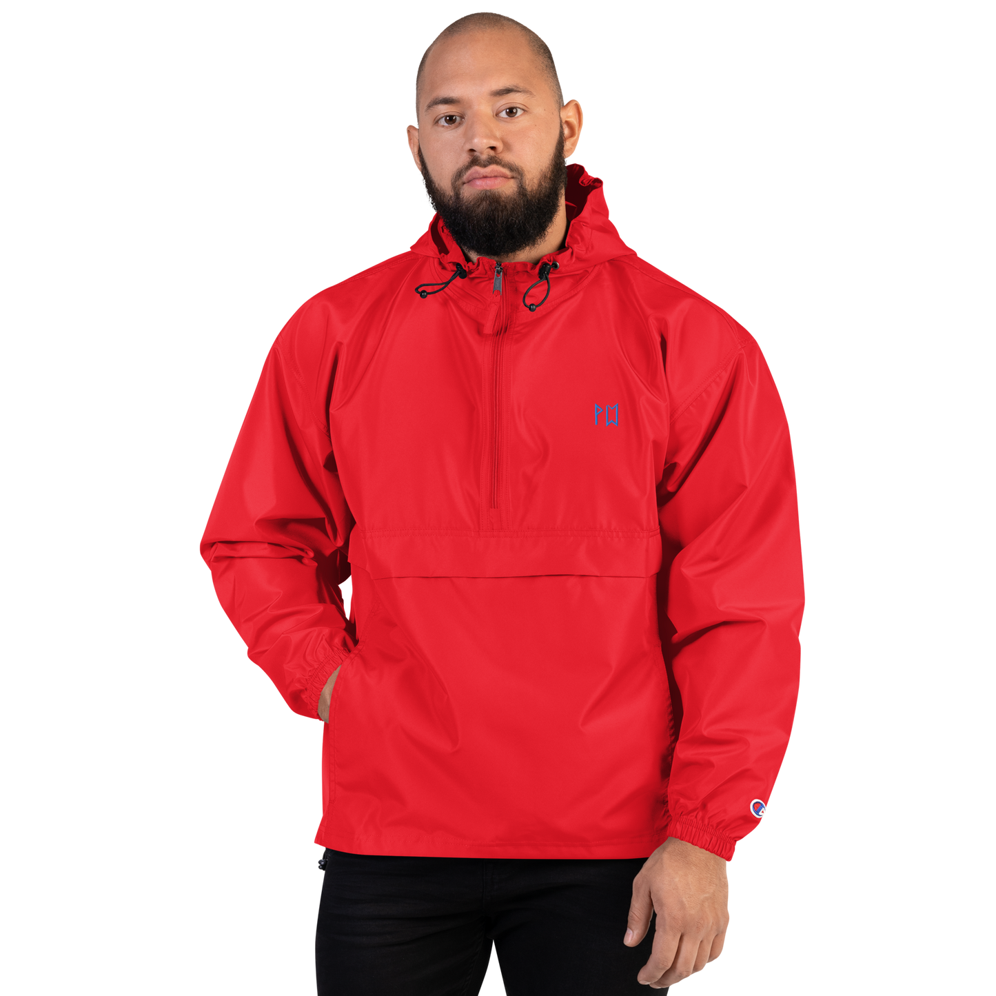 Runes Embroidered Champion Packable Jacket