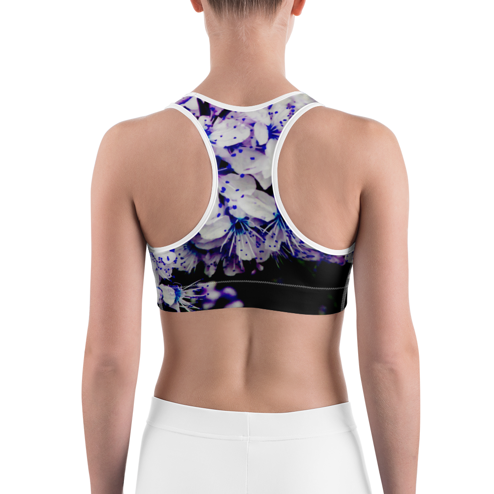 Night Flowers Sports bra