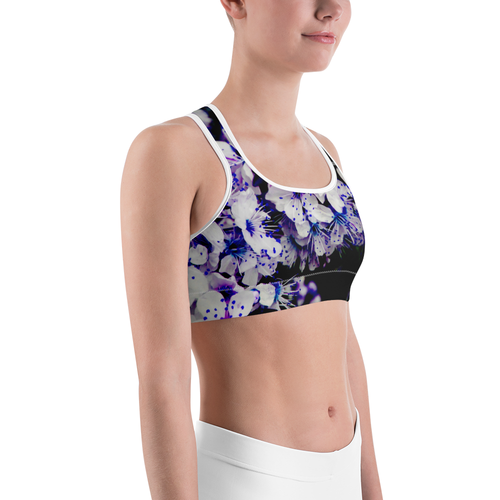 Night Flowers Sports bra