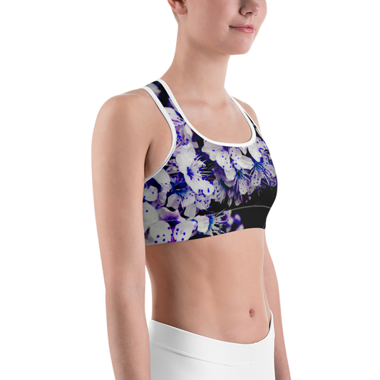 Night Flowers Sports bra