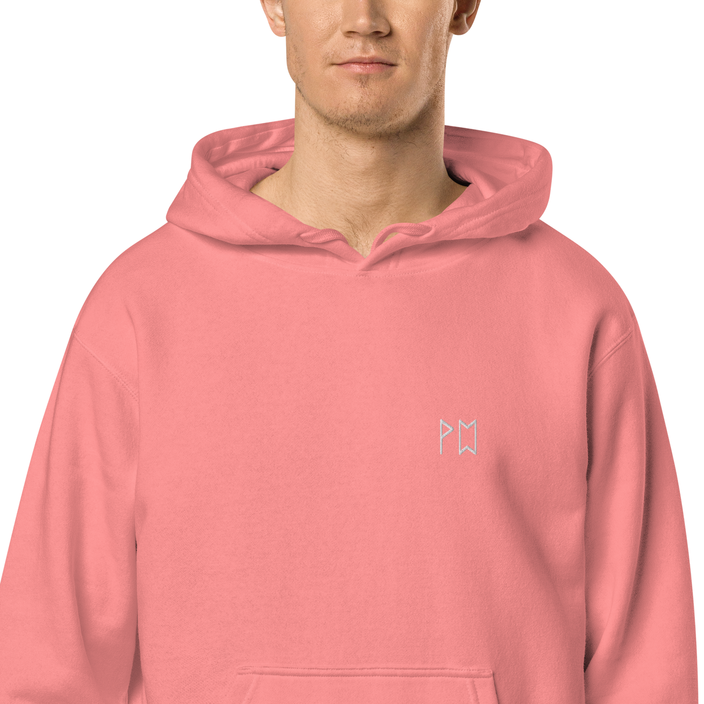 Embroidered Runes Pigment-dyed Hoodie