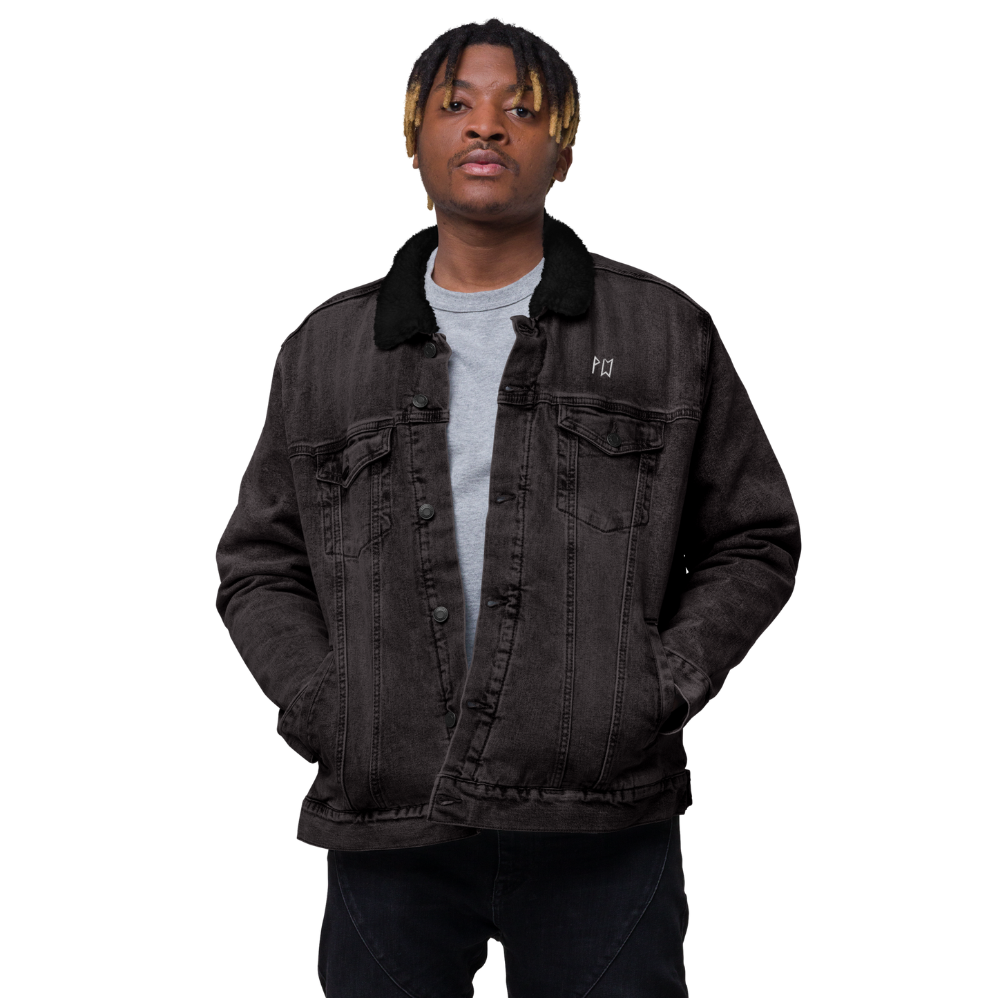 Runes Denim Sherpa Jacket