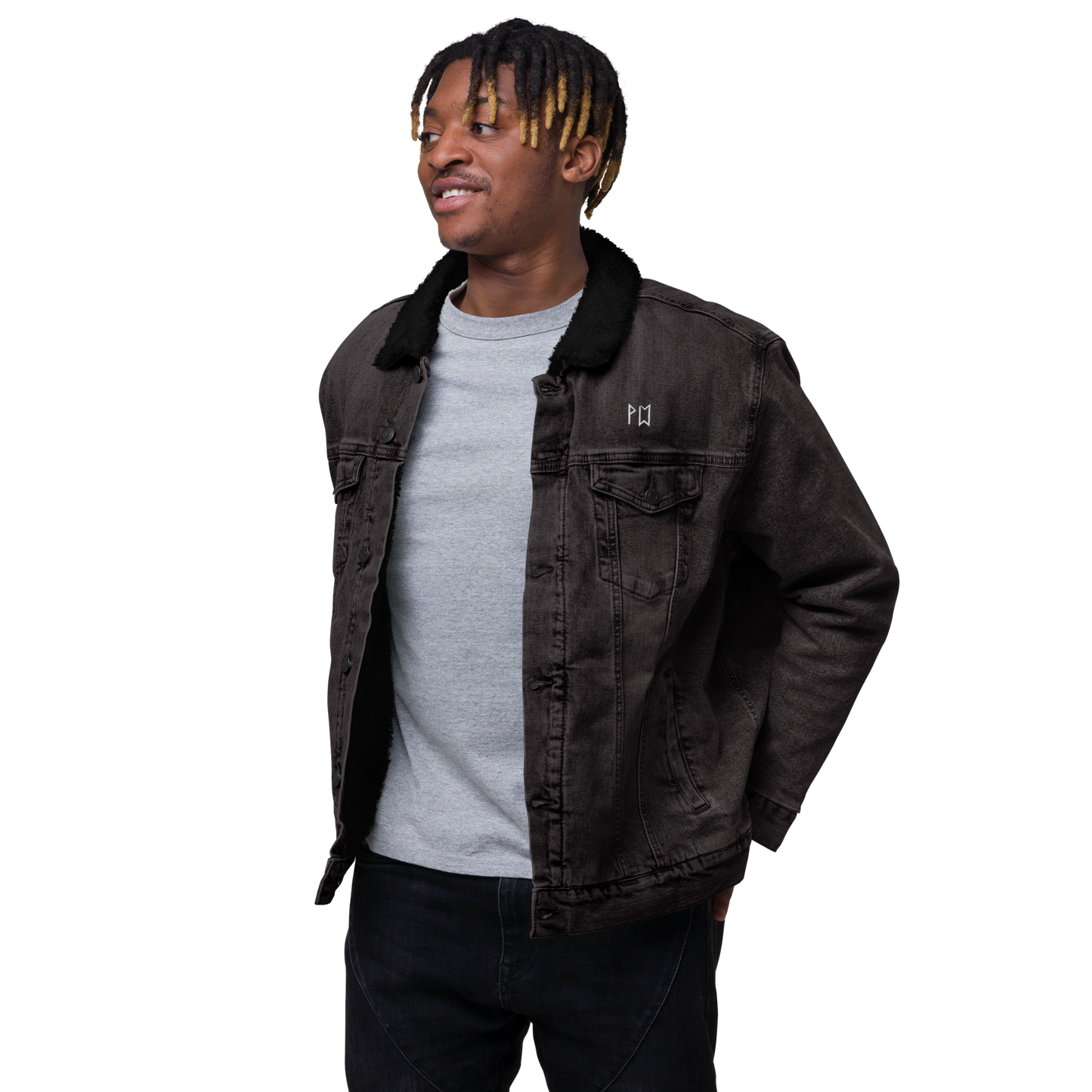 Runes Denim Sherpa Jacket