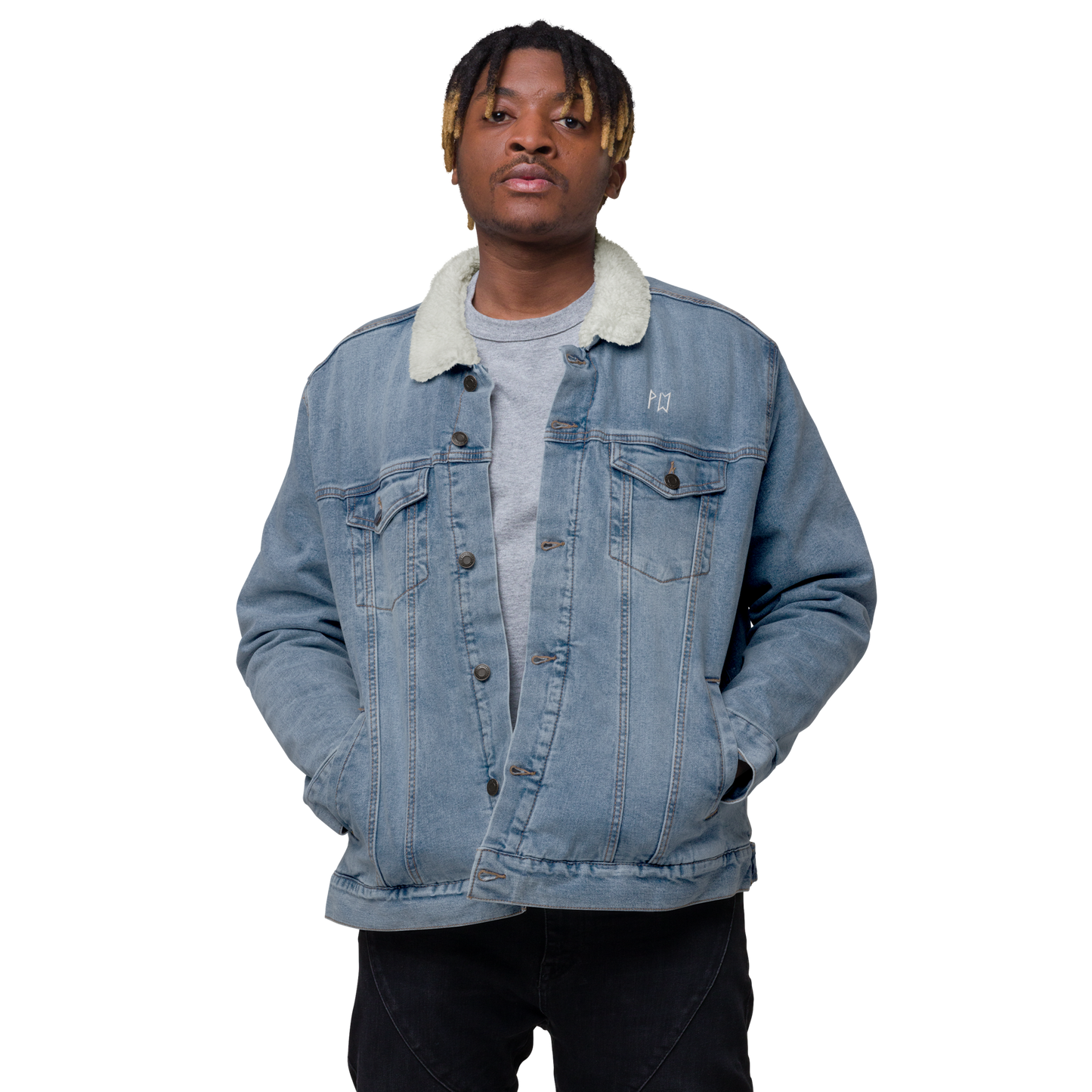 Runes Denim Sherpa Jacket