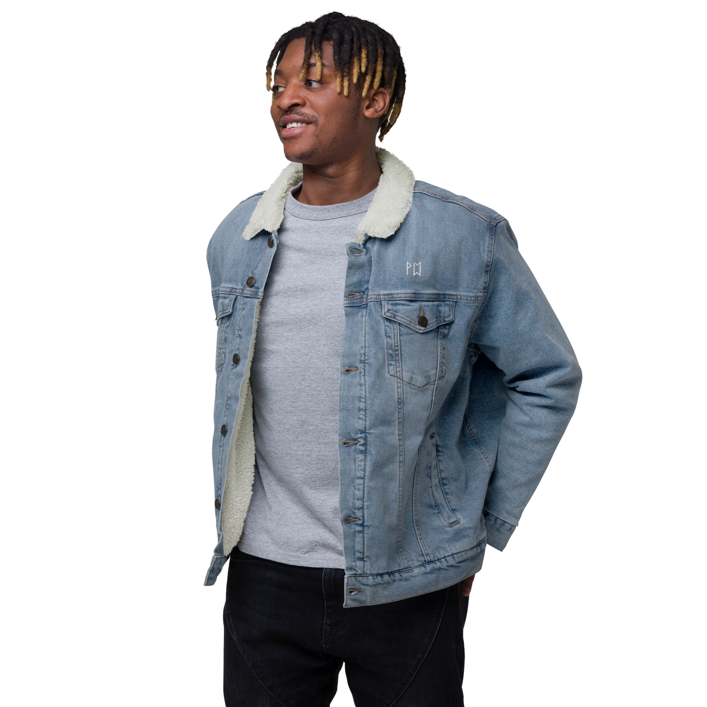 Runes Denim Sherpa Jacket